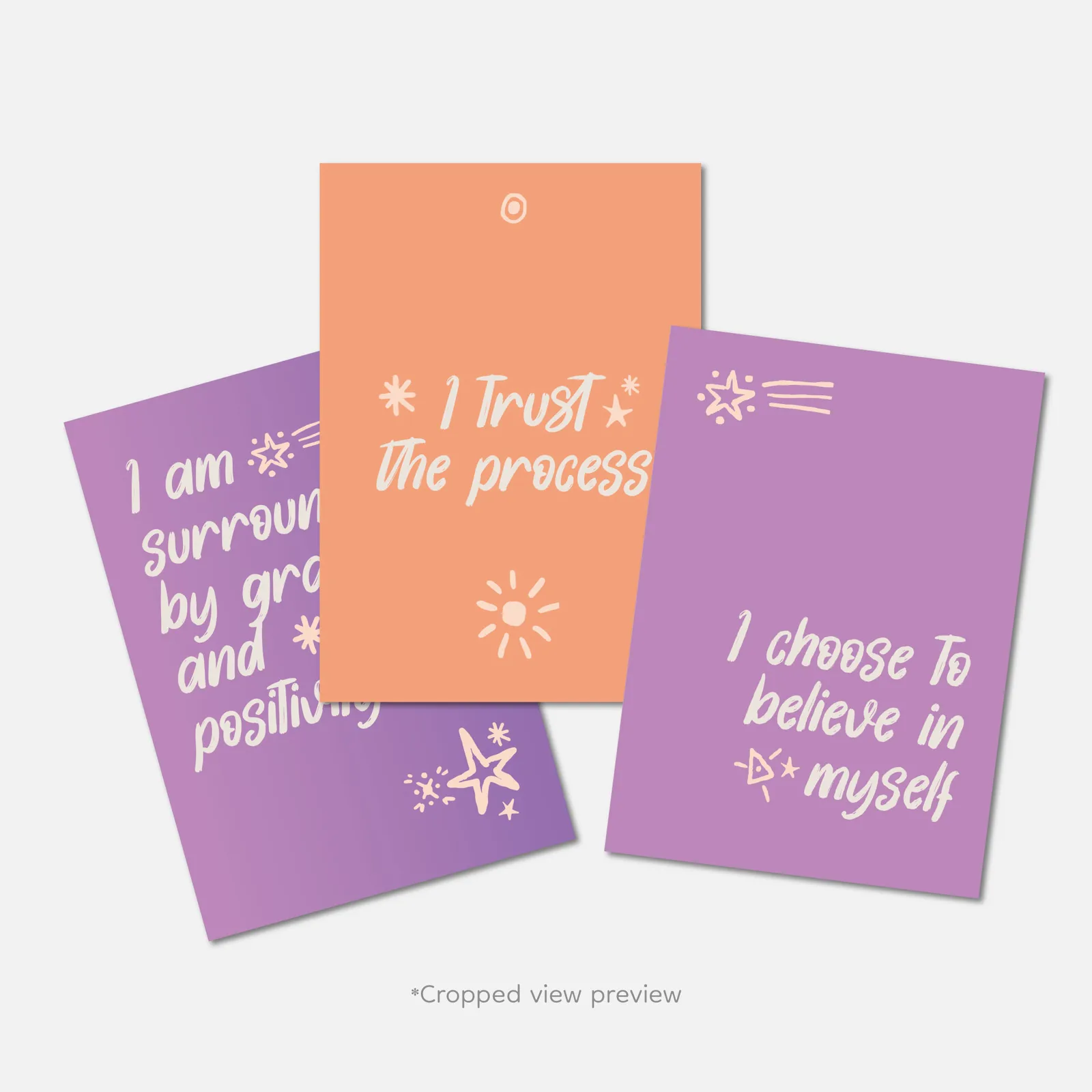 Printable positive affirmation cards
