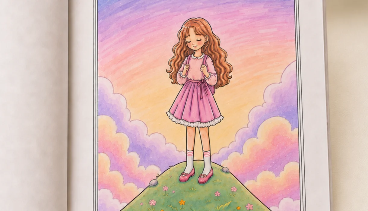 Coloring page in progress