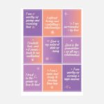 Affirmation cards in hand