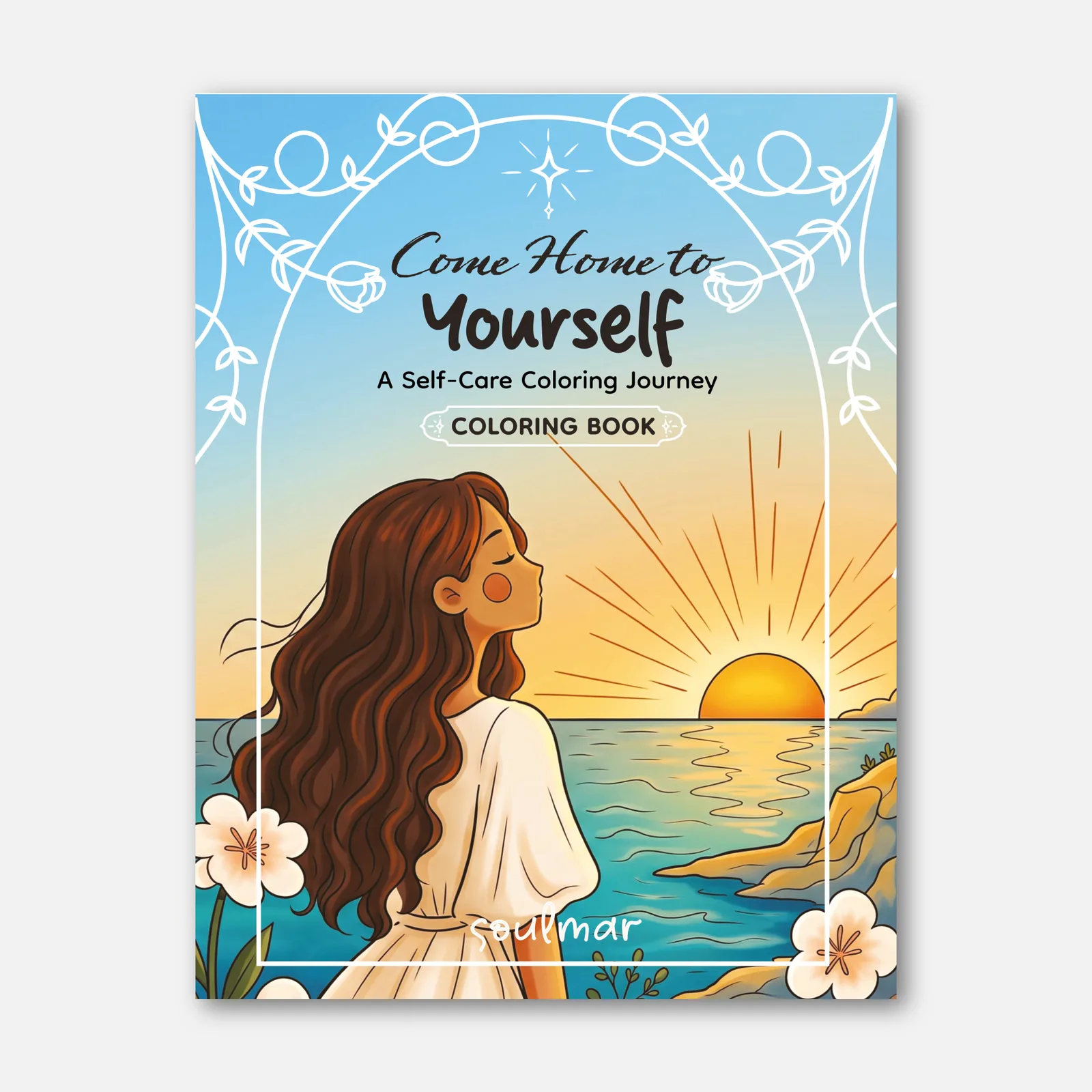 Self-care coloring book cover